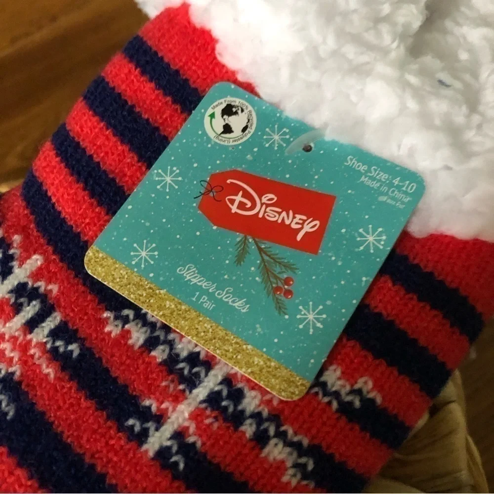 Disney: Stitch sherpa lined slipper socks Winter